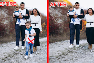 do any photoshop editing, add and remove object