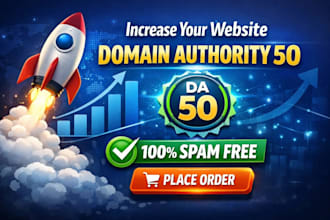 increase domain authority da 30 plus high quality links