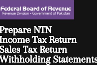prepare and file income tax return for pakistan fbr