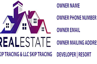 provide real estate skip tracing and llc skip tracing