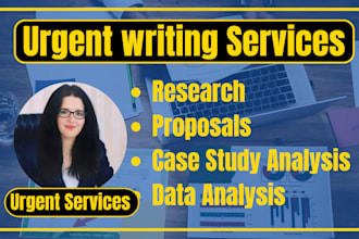 do case study analysis , research , data analysis , business proposal