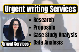 do case study analysis , research , data analysis , business proposal