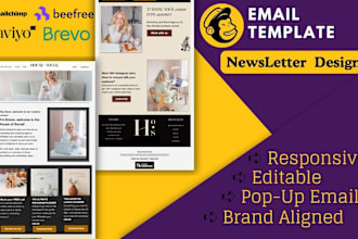design a editable mailchimp template or newsletter