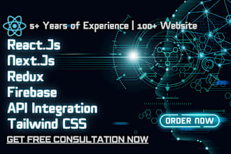 be front end web developer in react js or next js