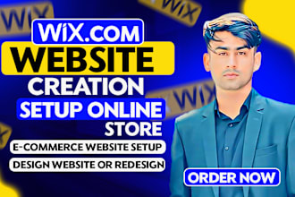 create wix website and design redesign ecommerce website