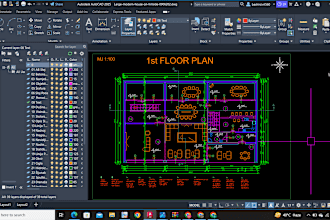 draw architectural 2d floor plans, pdf to autocad, cad, dwg