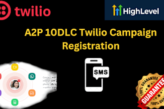 guarantee you twilio and go high level a2p 10dlc approval