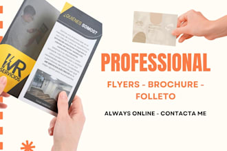 diseñaré flyers profesionales, brochure, folletos en canva