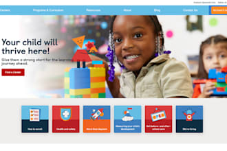 build kindergarten, preschool, daycare or childcare website,