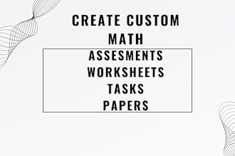 create and design math worksheets papers tasks