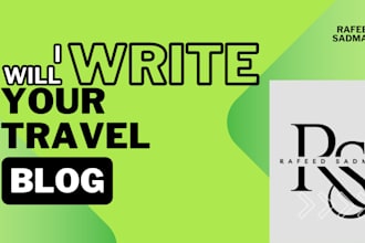 write quality travel articles and posts for your blog