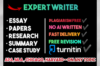 do essay writing, case study, research and summary, powerpoint presentation