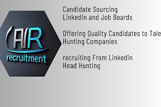 do candidate sourcing, linkedin and head hunting