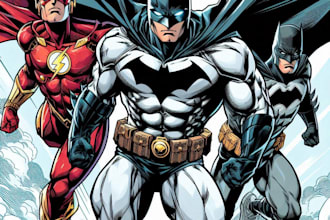 draw you as a superhero marvel or dc character