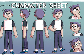 draw custom character reference sheet