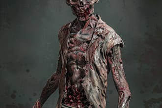 design dark fantasy and horror character design in my style