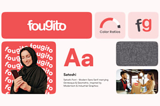 design minimal logo and brand identity or brand style guides