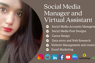 be your social media manager and virtual assistant