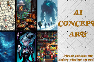 make 3 ai concept art midjourney leonardo with free upscale