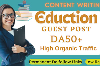 write and publish your education post on high traffic sites