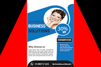 design promotional flyer business,  product  flyer in 3 hrs