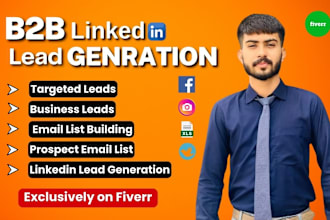 do highly targeted b2b linkedin lead generation and prospect email list building