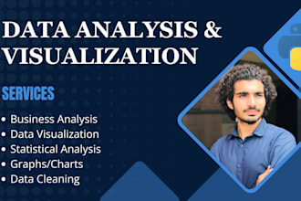 be your data analyst, do visualization using python, power bi and excel