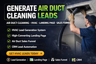 generate air duct leads hvac landing page cleaning leads air duct sales funnel