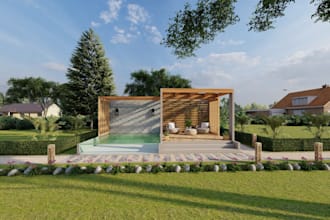 do landscape design backyard, outdoor  and modeling, rendering