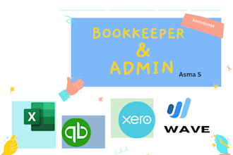 be your bookkeeper using quickbooks, xero, or wave