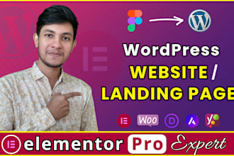 convert figma to wordpress website or landing page by elementor pro