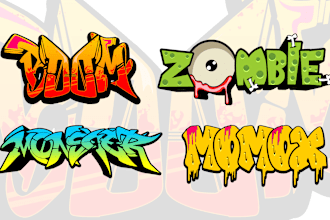 create original custom graffiti for your logo or tshirt