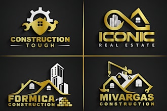 do unique real estate and construction logo or any graphics design