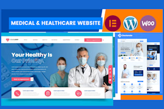 design medical, healthcare, doctor and dental wordpress website