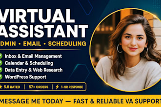 be your executive virtual assistant for admin, email and scheduling tasks