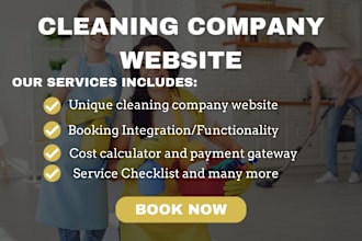 build commercial, residential and industrial cleaning service website