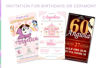 do invitation for birthdays or cerimony