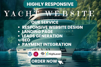 create yacht rental website, boat rental, yacht booking, motor rental website