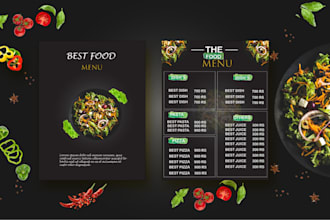 design profesional resturant food menu and food posters