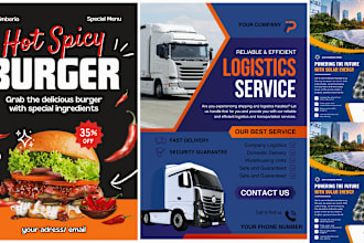 design food truck club solar event party flyer poster leaflet restaurant flyer