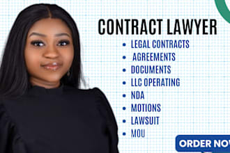 write legal agreement, mou, legal document, llc operating service, nda