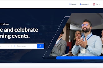 build an event booking website with organizers management