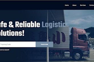build a logistics or courier website with tracking number