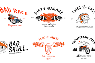 make vintage motorcycle graphic designs, for tshirt and more