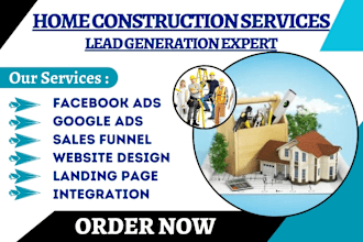 generate roofing leads flooring leads construction plumbing solar landing page