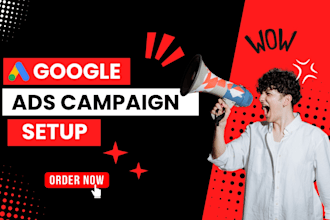 setup, manage google ads adwords PPC search, display and shopping campaign