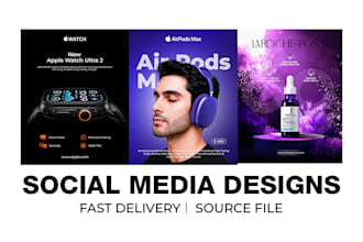 design creative social media posts, banners, redesign flyer