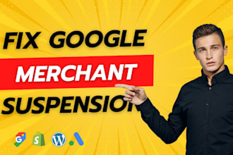fix google merchant center suspensions, misrepresentation
