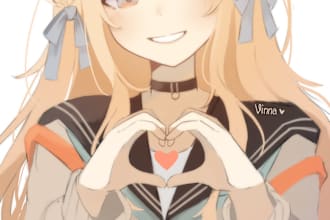 draw art or fanart in soft anime style