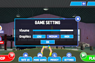 do professional game UI design, custom game interfaces